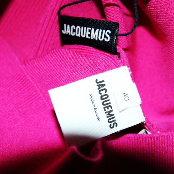 BNWT AW21 JACQUEMUS LA MAILLE TORRE RIBBED TOP PINK 40 - Picture 10 of 12